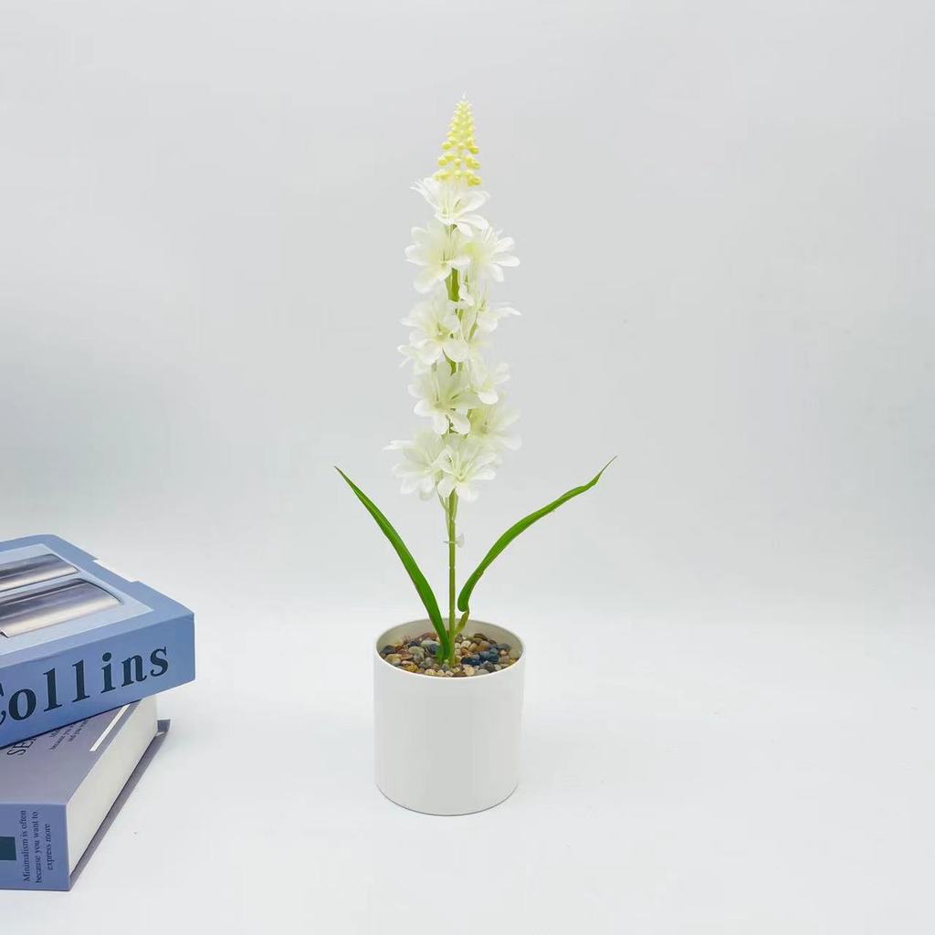 Hyacinth Plant Simulation Pot With Plastic And Silk Material For Home Wedding And Photography Uses