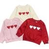 Girls' Toddler Heart Print Long Sleeve Pullover Knit Top