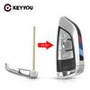 KEYYOU 10x Car Remote Smart Key Keyless Insert Emergency Key Blade For BMW CAS4 CAS1 1 2 7 Series X1 X5 X6 X5M X6M Key Blade