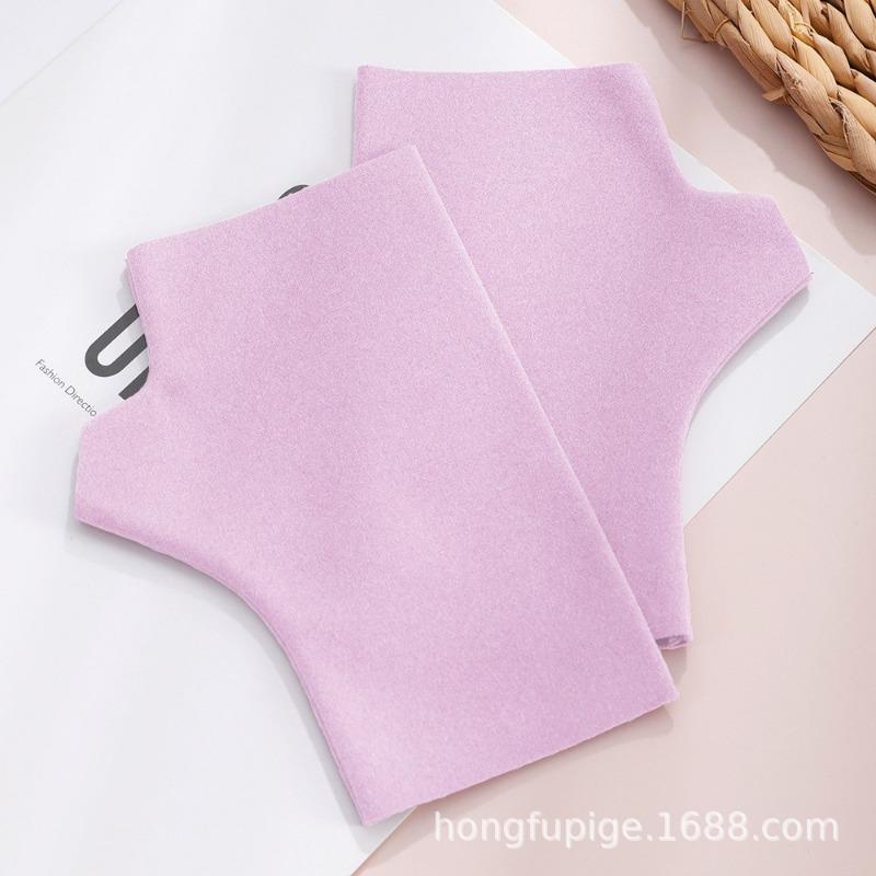 Half finger thermal gloves, heat storage German velvet windproof gloves, flexible writing mittens, cute girls' cold-proof gloves