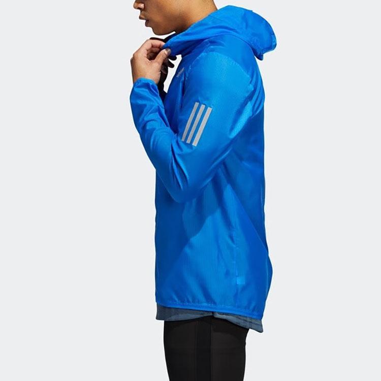 Adidas Response Jacket Windproof Breathable Hooded Long Sleeve Sun Protection Unisex Jacket Blue FM6919