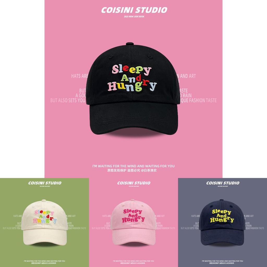 Korean Trendy Cotton Baseball Cap For Women Spring Summer Casual Sun Hat