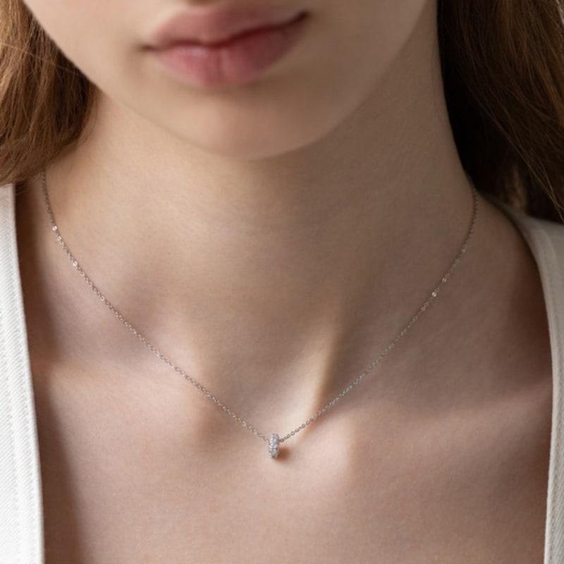 TATIANA (925 Silver) Glow Egg Ring Necklace NZ2468