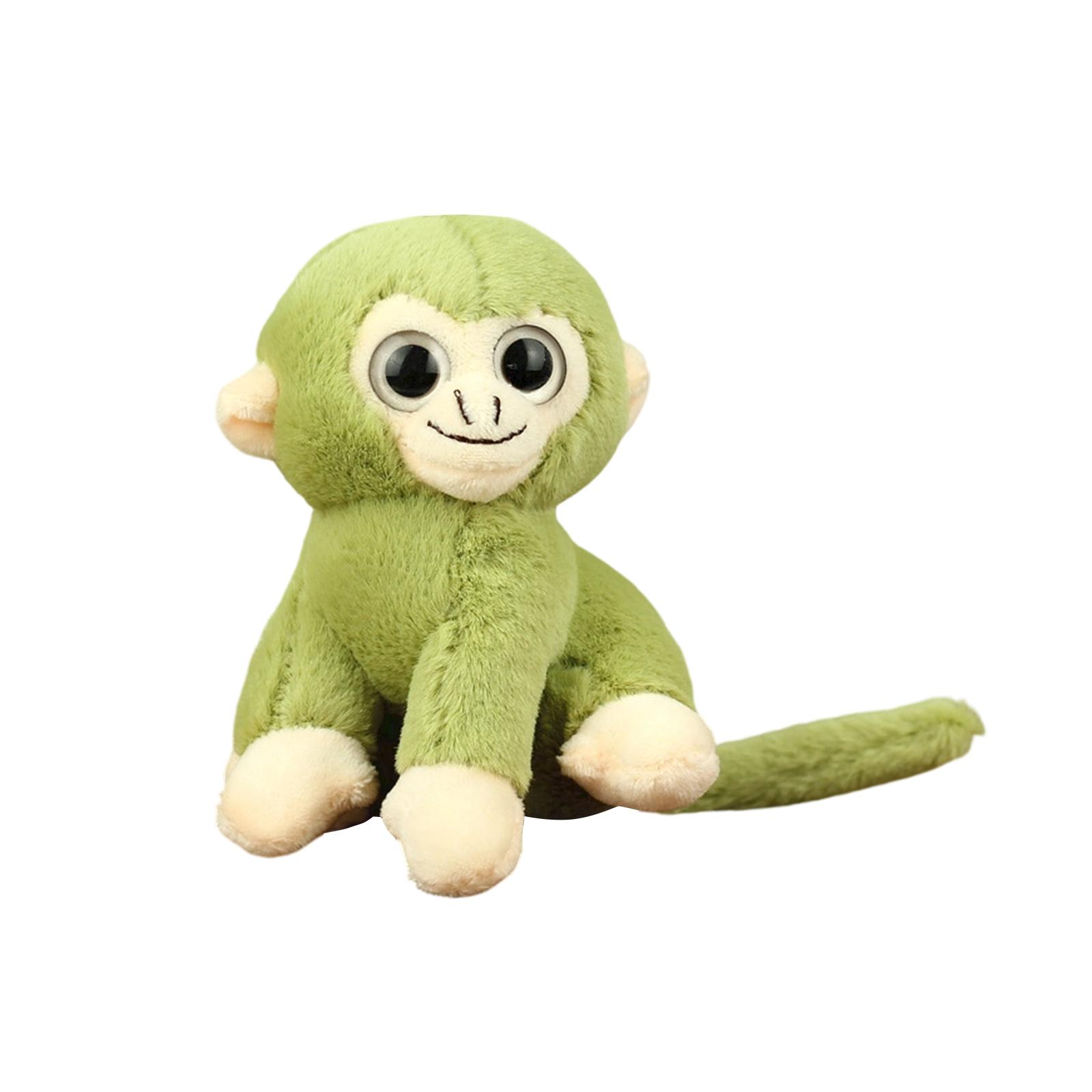 

Plush Monkey Stuffed Animal Soft Toy Realistic Sitting Monkey Doll Kids Gift Home Decoration Collectible Plush Toy One Size зелений