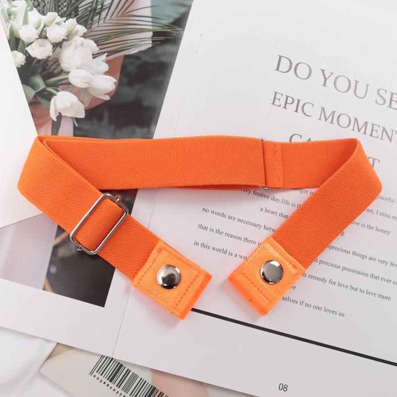 Elastic Belt Without Buckle Canvas Women Buckle Free Belt Ladies Jeans Pants Waist Lazy Belt Stretch No Buckle Invisible Belt
