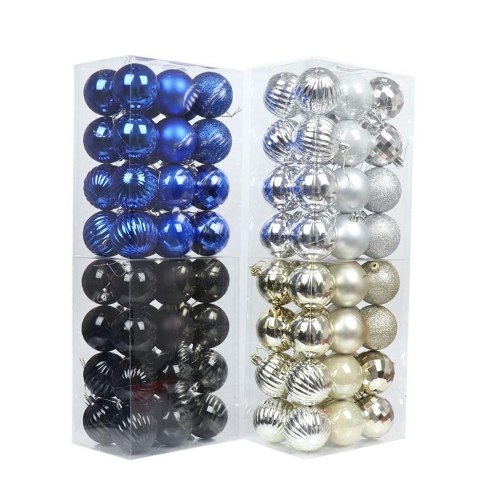 24PCS 11 Colors Christmas Ball Set Plastic Xmas Baubles High-quality Christmas Tree Balls  Home