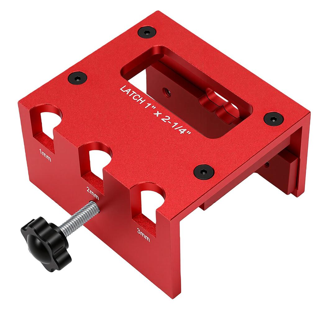 Strumento per Incassare Serratura Porta per Fresatrice 1 Pollicex2 1 4 Pollice Staffa per Serratura Porta Montaggio a Morsetto su Porta Lega di Alluminio per 1 3 8 Pollice 1 3 4
