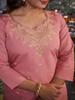 Women Pink Roman Silk Kurta Pant Set | Embroidered 2 Piece Indian Outfit