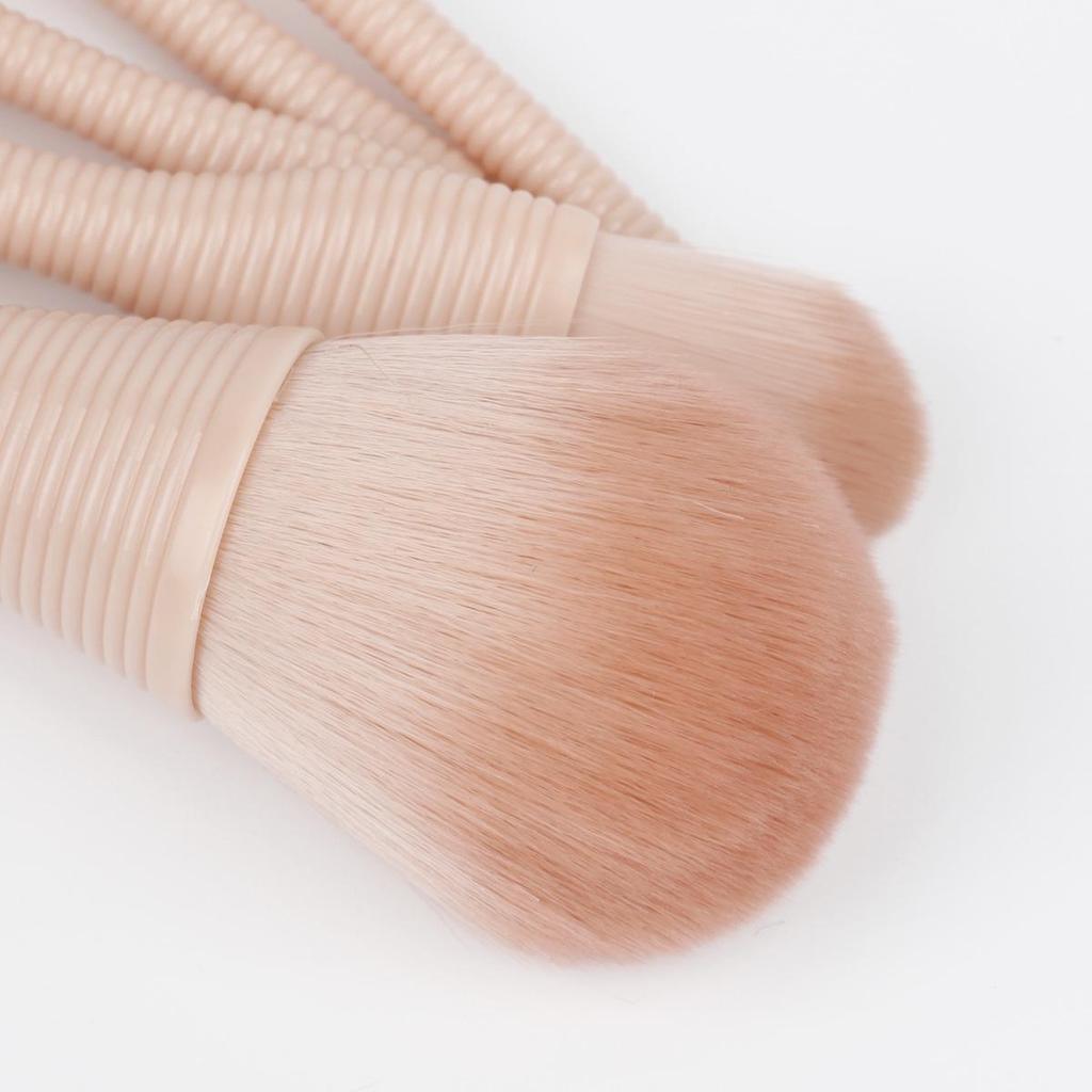 Compact Waist Powder Brush Set: 5 Portable Makeup Brushes with Storage Bucket