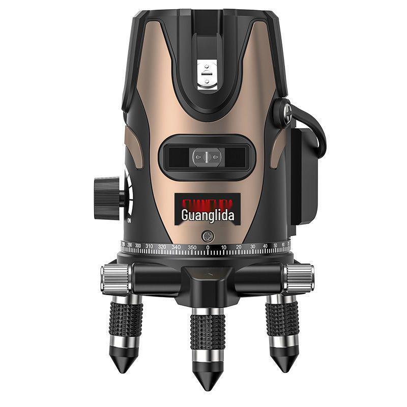 High Precision Outdoor Laser Level with Infrared, Blue, and Green Light - 2, 3 & 5 Lines, Auto-Leveling, Imported LD.
