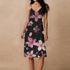 Women's Spaghetti Strap Backless Bow Loose Casual Beach Holiday Dress Sundress