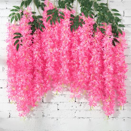 Yousheng 12Pcs Simulated Flower Garland Realistic Wisteria Vines Easy To Clean Reusable Wisteria Vines Wedding Decoration
