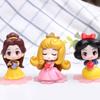 9Pcs Q Version Cute Princess Figures 5-5.5Cm Height Desktop Ornament Snow White Kids Birthday Collectible Gift Toy Anime Model