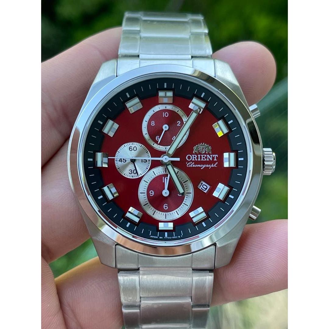 ORIENT Chronograph Watch Red/Black