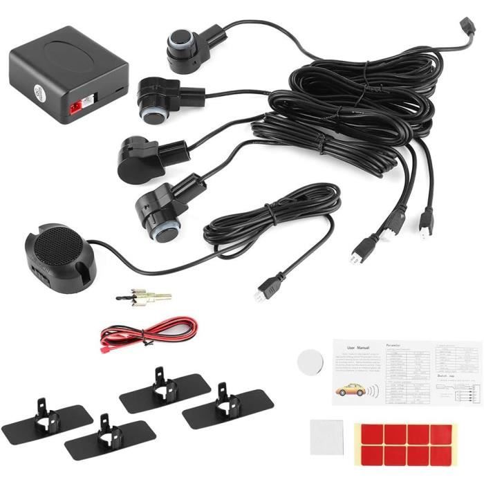 Système de Parking Intelligent d'aide au stationnement 4 sonde de capteur Kit d'alerte de Sonnerie Automatique de de recul de Voi