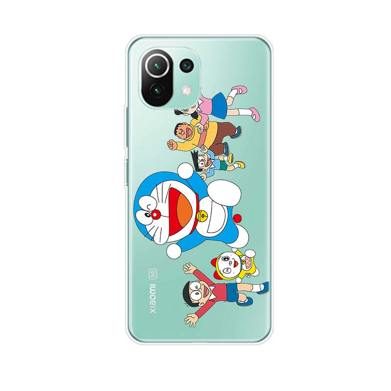 Cute Doraemon Soft Silicone Cover For Xiaomi Mi Note 11 11i 10i 10T 10 9T 9 SE Lite Pro Ultra Phone Case