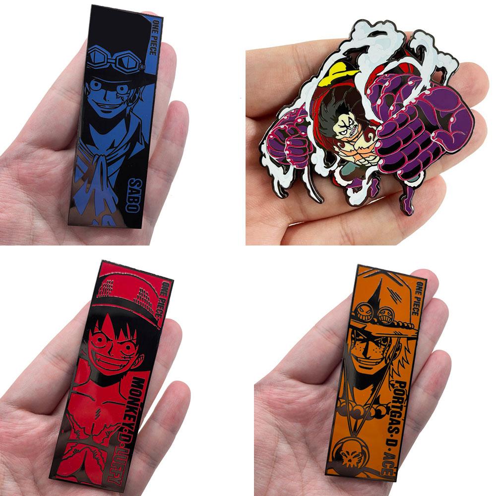 One Piece Enamel Pin Anime Monkey D Luffy Lapel Badge for Backpack Enamel Pin Men Women's Brooches Cool Briefcase Badges Decora