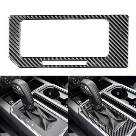 Carbon Fiber Gear Shift Panel Trim Cover Accessories For Ford F-150 2015-