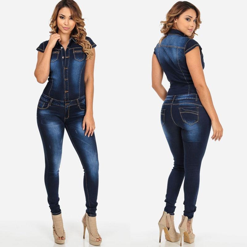 Monos jeans Mujer Denim Overol Camisa Rompers Chicas Pantalones Jeans S-XL  Bodysuit comprar a buen precio — entrega gratuita, reseñas reales con fotos  — Joom