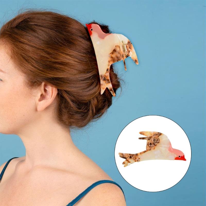 Colorful Hair Claw Clips Non-Slip Hair Jaw Clamps Cute Hair Catch Swallow Barrettes Strong Hold Hairpin for Girls