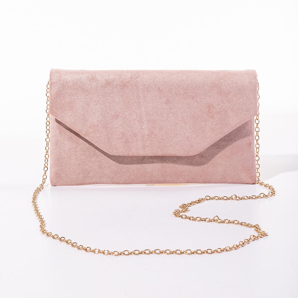 2026 New Women Suede Clutch Handbags Chain Shoulder Bags Envelope Women Evening Bags Mini Wallets Drop Shipping