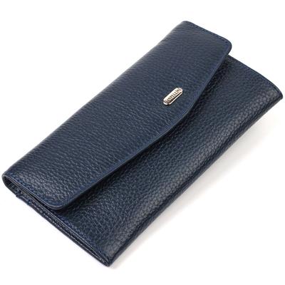 Convenient Women's Purse Made of Genuine Leather Flotar CANPELLINI 21702 Blue