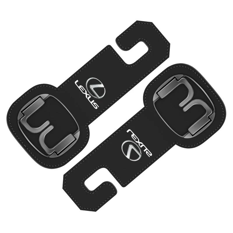 Car Headrest Hook Premium Suede Rear Seat Hanging Dual Hook For Lexus GS IS LS500h ES260 ES300h RX350h NX260 UX260 LM LC RZ450e