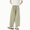 Nine-point casual pants men's and women's summer new American trendy brand men's loose drape lazy wide-leg pants