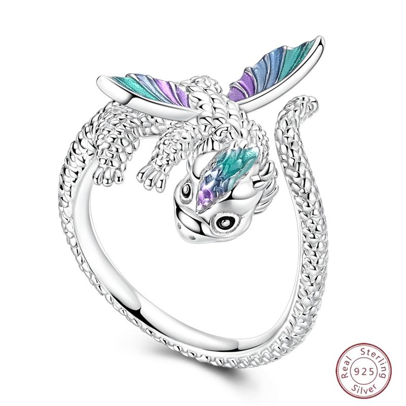 New 925 Silver Open Ring Hollow Rose Infinite Love Simple Ring Women Wedding Engagement Party Jewelry Gift