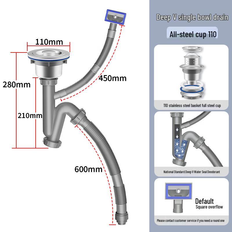 Anti-Odor Sink Drain Pipe