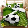 Soccer Duvet Cover Set Cool Special Effects Background for Player Kids Teen Boy Polyester Bedding Set King Size with Pillowcase