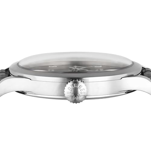 Longines Men's RECORD Automatic Watch, Water Resistant to 3 ATM, Sapphire Crystal, Black Dial, Stainless Steel, L2.820.4.56.2, Black