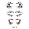 Geometric Pattern Eyeshadow & False Eyelash Tattoo Stickers for Party Makeup