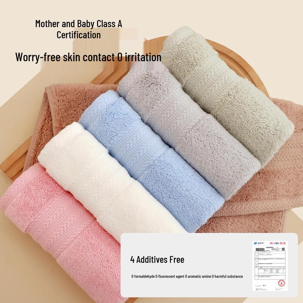 Park Hee Long-Staple Cotton Face Towel: Absorbent, Thickened, Non-Shedding, All-Cotton Washcloth.