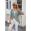 Summer Women's Cardigan, New Solid Color Medium Sleeve Cardigan, Knitted Cardigan Jacket, Air Conditioning Shirt