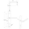 ALBA Handle with Plate for 90mm Insert, STEEL