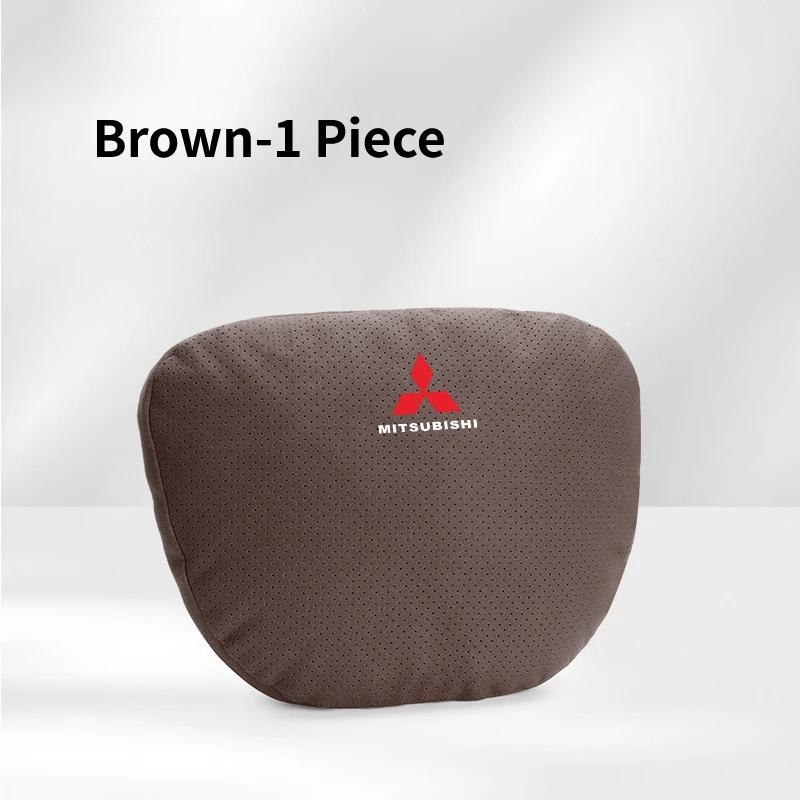 Semišová Dekorace Auta Vnitřní Opěrka Hlavy Polštářek na Krk pro Mitsubishi Ralliart Lancer EX ASX Pajero Outlander Eclipse EVO Grandis