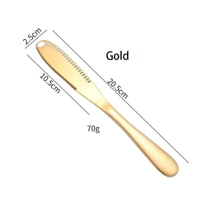 

Stainless Steel Butter Spreader, Butter Knife - 3 in 1 Kitchen Gadgets золотой