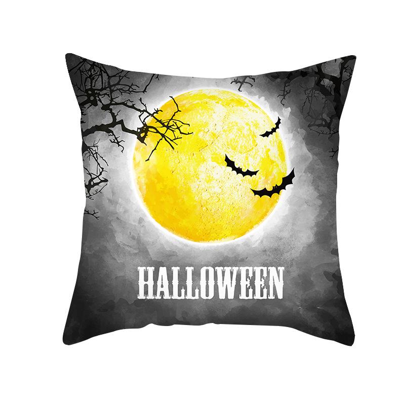New Nordic Halloween Throw Pillow Cover Black Letter Print Sofa Cushion Cover Cushion Cover Home