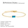 eManco Personalized Minimalist Birthstone Bracelet Stainless Steel PVD Gold Color Women's Birthday Gifts Daily Wear Celebrations