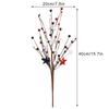 Patriotic Artificial Berry Stem Pick Red White Blue Berries Pick for 4th of July Pentagram Faux Branch for Home Office