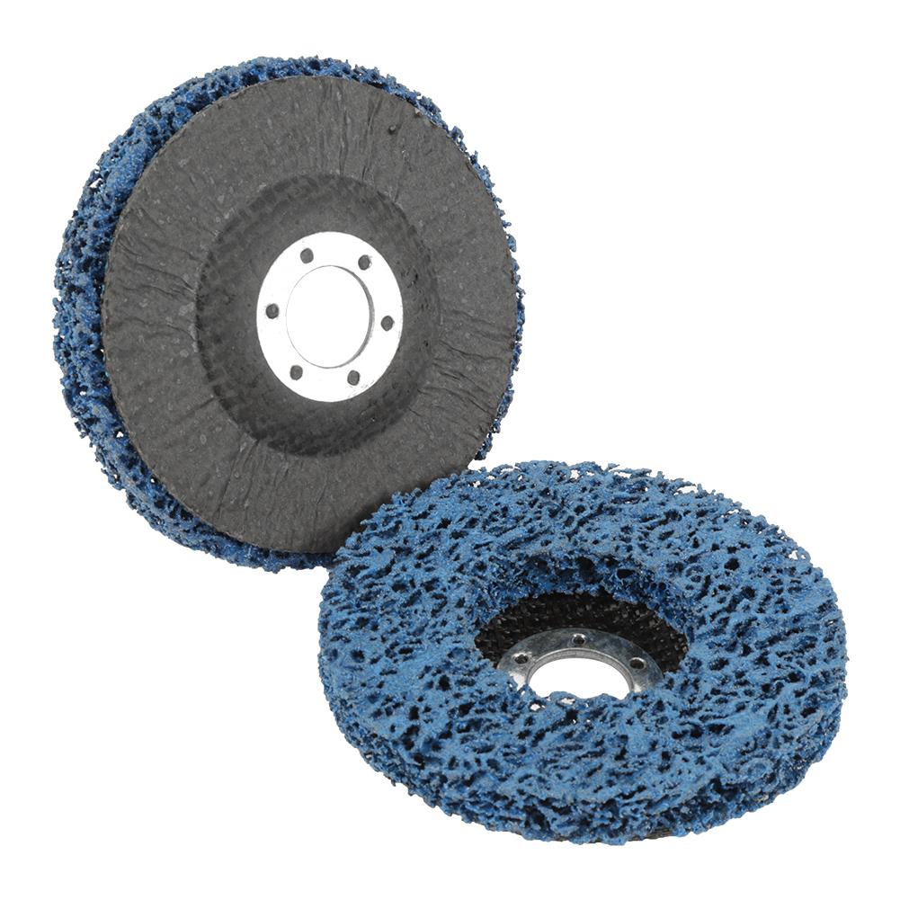 2Pcs 115mm Blue Poly Strip Wheel Disc Paint Rust Removal Tool for Angel Grinders