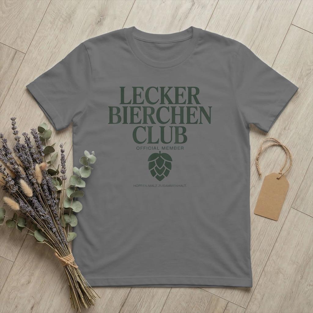 Lecker Bierchen Club Unisex T-Shirt Leckeres Bier Trinken Cooles T-Shirt Kurzarm Rundhals T-Shirts 100% Baumwolle Große Größen Kleidung