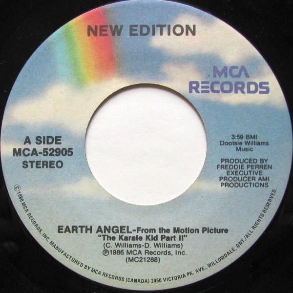 

7inch Record NEW EDITION - Earth Angel / With You All The Way MCA52905 MCA Records 1986 Canada Dance & Electronica Used