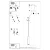 Borgio 1 black hanging lamp