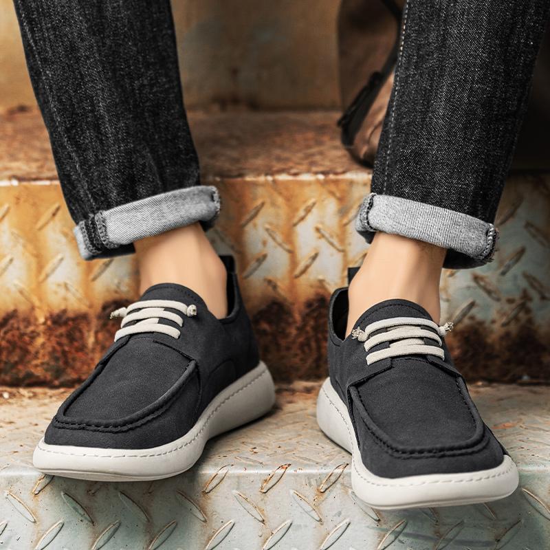 Fashion Fashion Suede Leather Men's Walking Shoes Non-slip Simple Casual Shoes Classic Male Outdoor Footwear Men New Design Driving Shoe