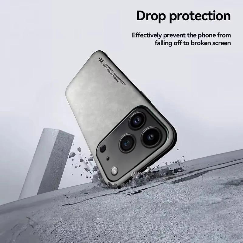 Luxury Leather Phone Case For iPhone 17 16 15 14 11 13 12 Pro Max 17 Air 16e 13 Mini Shockproof Cover For iPhone 15 14 16 Plus