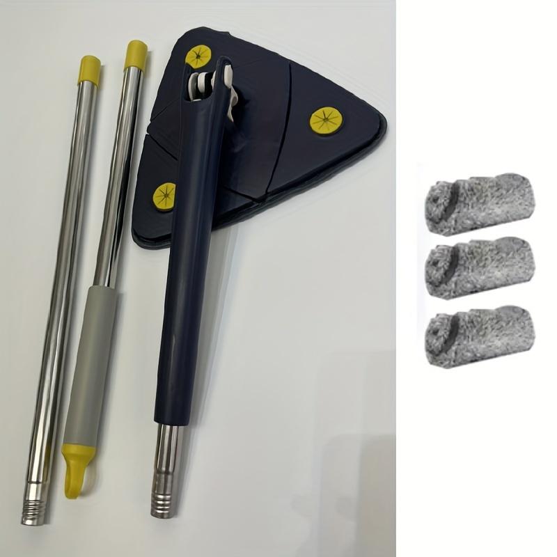 Set, Triangle Mop, 360 Degree Rotation Retractable Adjustable Cleaning Mop For Tub Tile Floor Wall Glass Cleaning