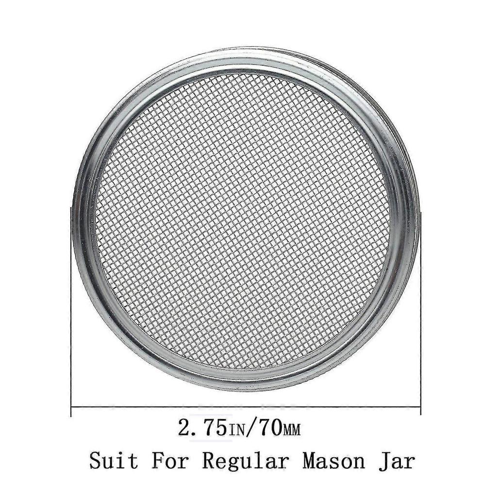4pcs Stainless Steel Lids, Mason Jar Sprouting Kit Lids, For Growing Broccoli, Alfalfa, Salad Sprouts And More - PR
