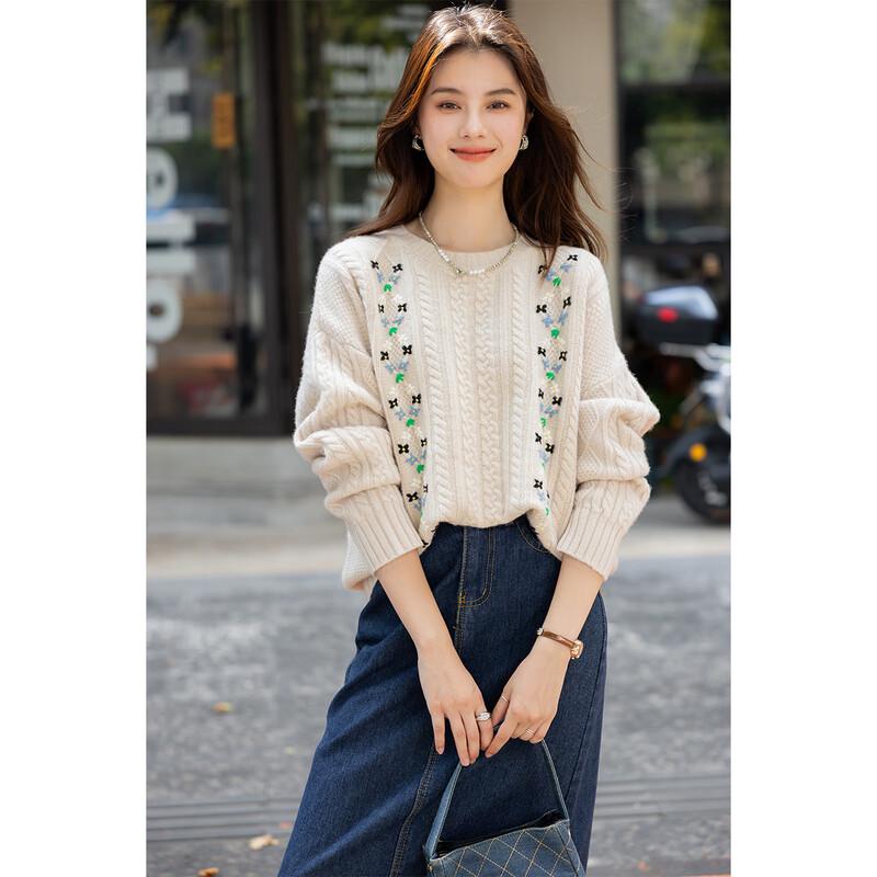 Mocana Women's Jacquard 100% Wool Sweater